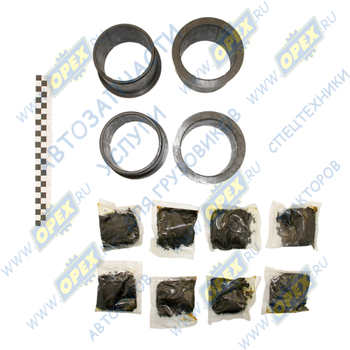 55111-2918074-01К Втулка комплект (пластик) ф88х100 L=80 L1=74 башмака балансира; (комплект 4 шт.+смазка) ГК Ростар2